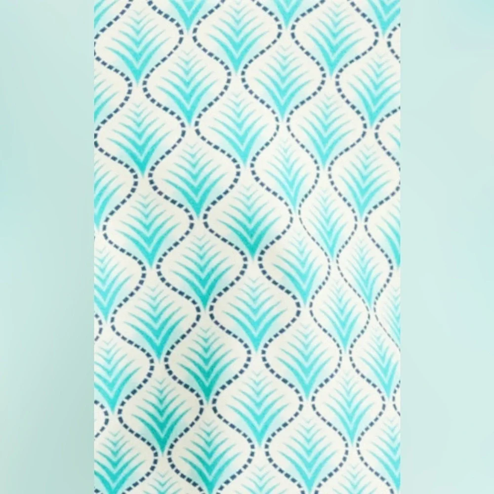 NWT COCO REEF 34D Siren Aura Ruffle Underwire Tankini Top Blue Green Geometric